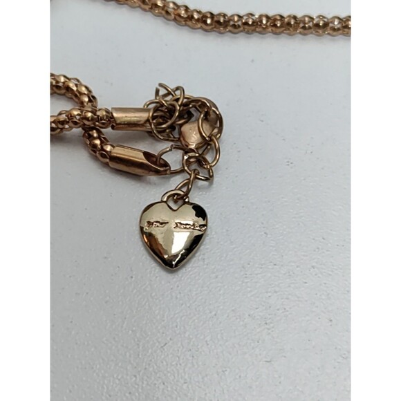 Betsey Johnson Gold Tone Skull Necklace With Multiple Skulls & Crystats - Picture 4 of 5